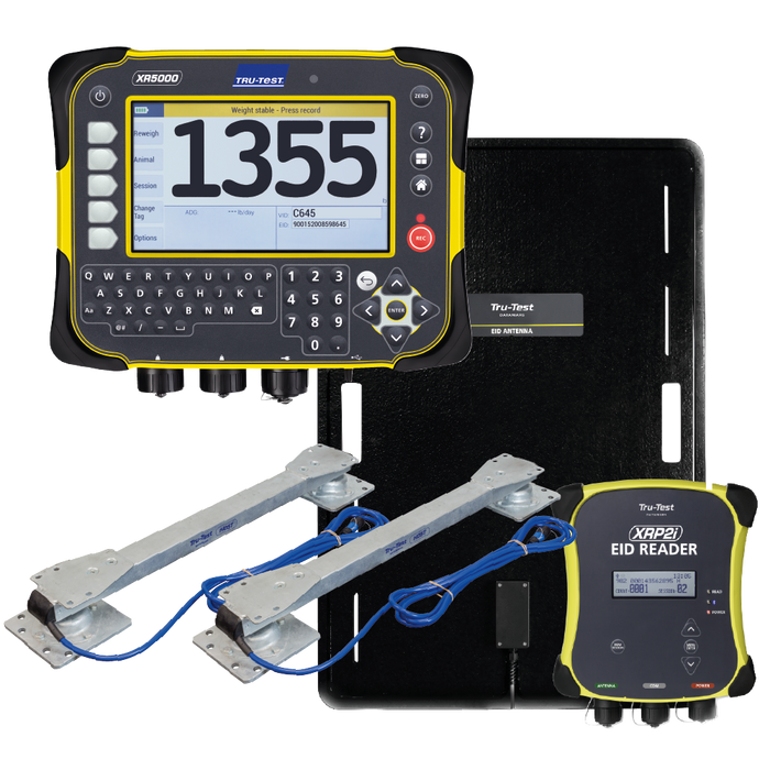 Datamars Livestock - Tru-test XR5000 Weigh Indicator, EID Large Panel Reader system and HD5T Load bars bundle