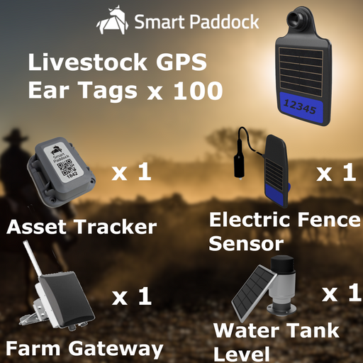 Smart Paddock - Bluebell Smart GPS Ear Tags IoT Bundle 100