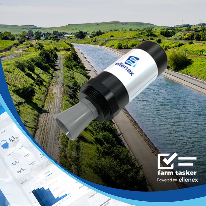 FarmTasker (powered by ellenex) - Low Power Satellite Irrigation Channel Level monitoring