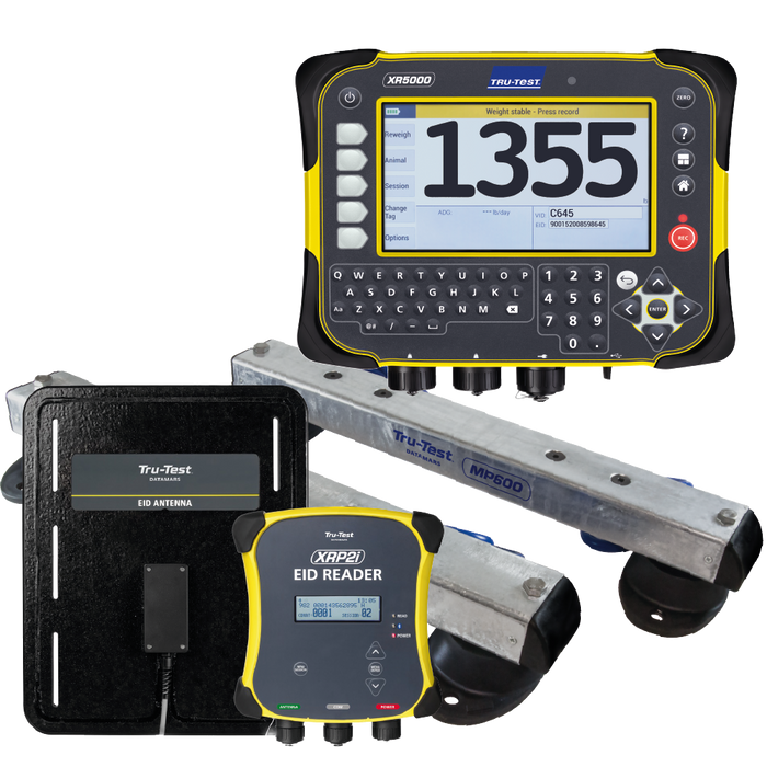 Datamars Livestock - Tru-test XR5000 Weigh Indicator, EID Small Panel Reader system , and MP600 Load bars bundle