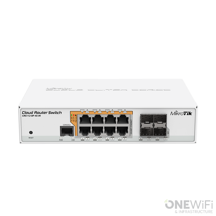 OneWiFi_Connectivity Equipment (Mikrotik CRS128 8-Port Managed Switch)