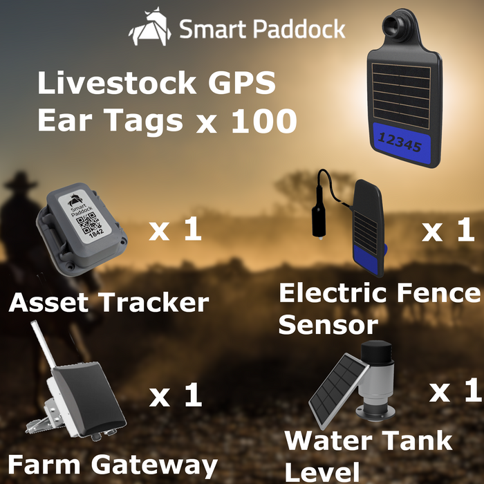 Smart Paddock - Bluebell Smart GPS Ear Tags IoT Bundle 100