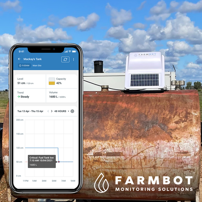Farmbot Monitoring Solutions - Diesel Level Monitor - Satellite