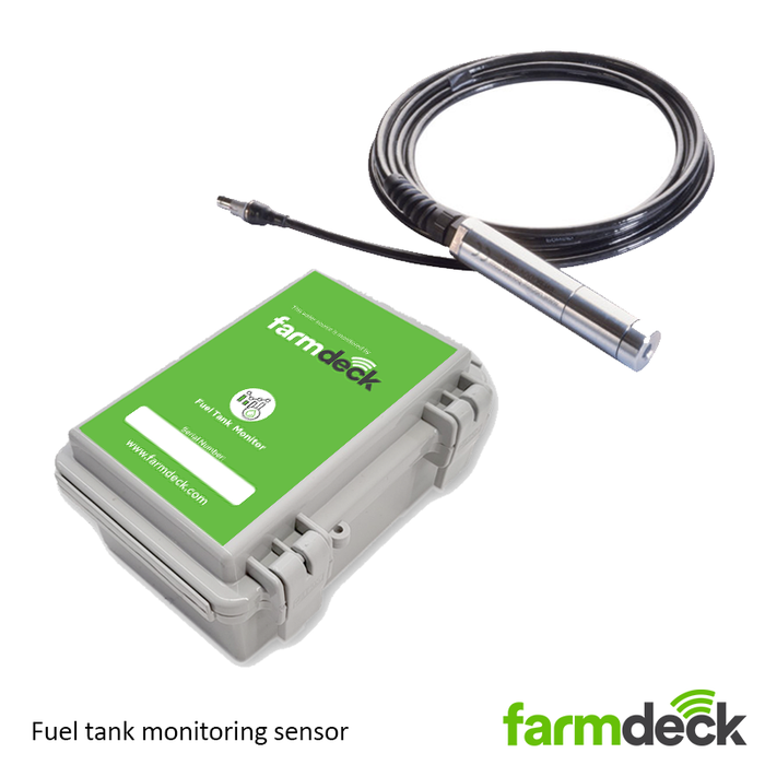 Device measures fluid pressure to measure and monitor the existing fuel volume in real-time. Uses LoRaWAN to connect to dashboard