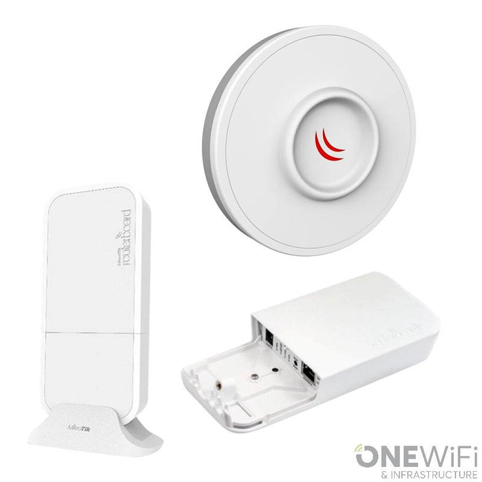 OneWiFi - Connectivity Equipment (Mikrotik Integrated 4G + 2 Mikrotik RBDISC AC Wireless PTP Link)