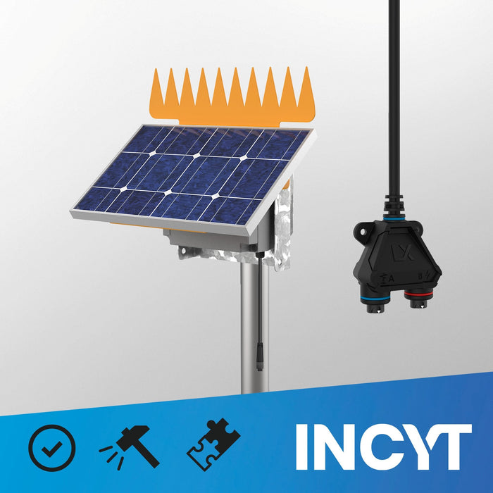 INCYT - Solar Kit for Blue Node Telemetry Device - Including Power Junction